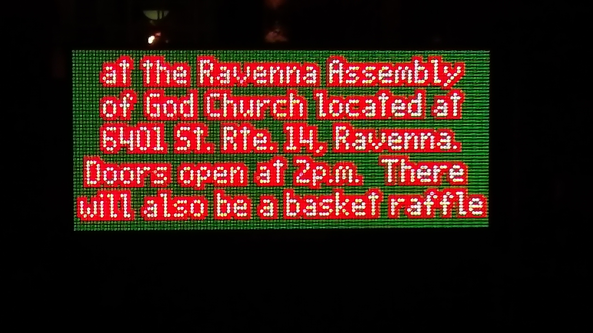 Image - at Ravenna Assembly of God, 6401 S-R 14 in Ravenna. There's a basket raffle!