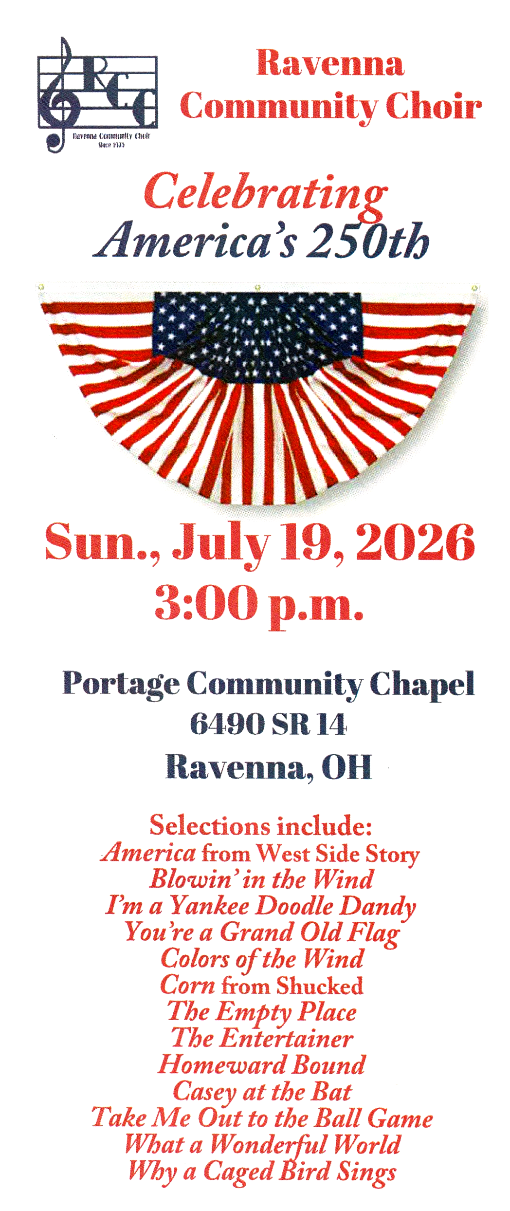 July 19 2026 concert flyer